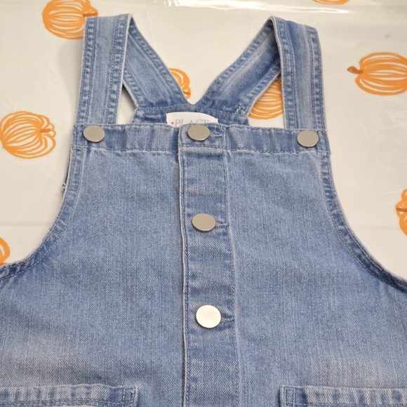 Girls Light Blue Cotton Denim Buttoned Overall Dress Size 12 NEW - Picture 2 of 11